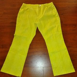 Diane Gilman Yellow Animal Print Jeans